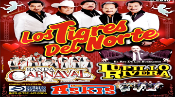Los Tigres Del Norte, Banda Carnaval, Lupillo Rivera, Los Askis