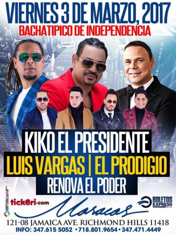 EVENT CANCELLED - Kiko El Presidente, Luis Vargas, El Prodigio & Renova El Poder