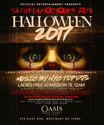 Long Islands #1 Halloween Costume Party 2017 at Club OASIS in Westbury