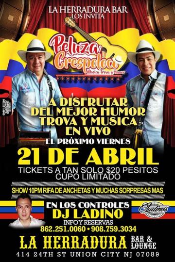 peluza crespoloco tickets boletos express trova show flyer