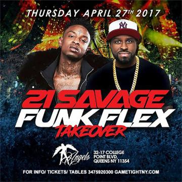 21 Savage and Dj Funk Flex at Club Angels in Queens