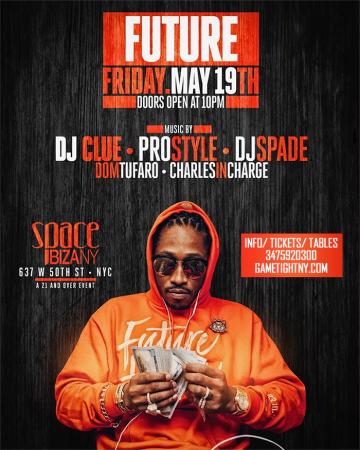 Future live at Space Ibiza NYC with Dj Prostyle Dj Clue 2017