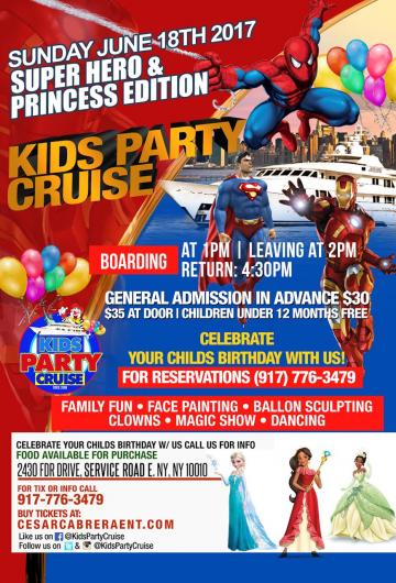 Super Hero and Princess Edition Kids Party Cruise 
