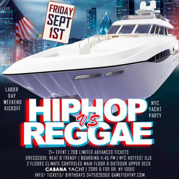 Hip Hop vs. Reggae LDW Cruise at Skyport Marina Cabana Yacht
