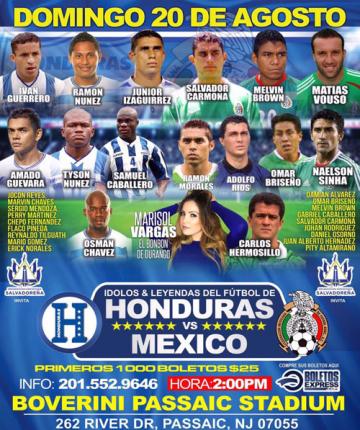 Idolos & Leyendas del Futbol de Honduras Vs Mexico