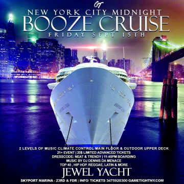 NYC Booze Cruise Party at Skyport Marina Jewel Yacht