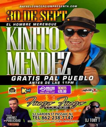 Buy tickets for Kinito Mendez Kinito Mendez