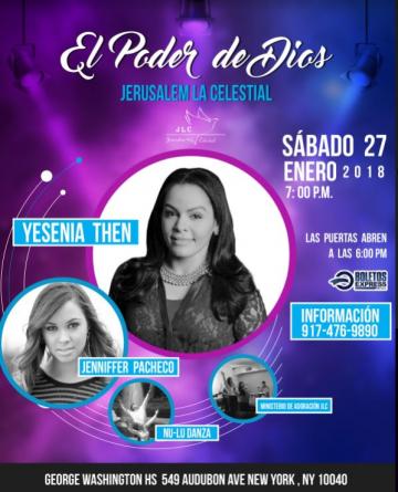 Buy tickets for Yesenia Then, Jenniffer Pacheco, Nu-Lu Danza, Ministerio de Adoracion JLC Yesenia Then, Jenniffer Pacheco, Nu-Lu Danza, Ministerio de Adoracion JLC