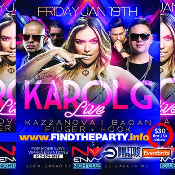 KAROL G live at Envy Night Club :: FIND THE PARTY