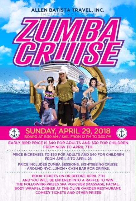 Buy tickets for NY Fitness Session featuring Zumba Cruise NY Fitness Session featuring Zumba Cruise