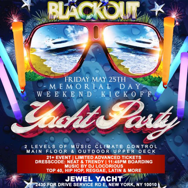 MEMORIAL DAY WEEKEND YACHT PARTY KICK OFF Tickets BoletosExpress