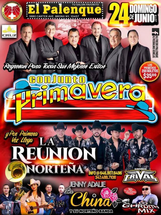 Conjunto Primavera, La Reunion Norteña & La China y su Norteño Banda