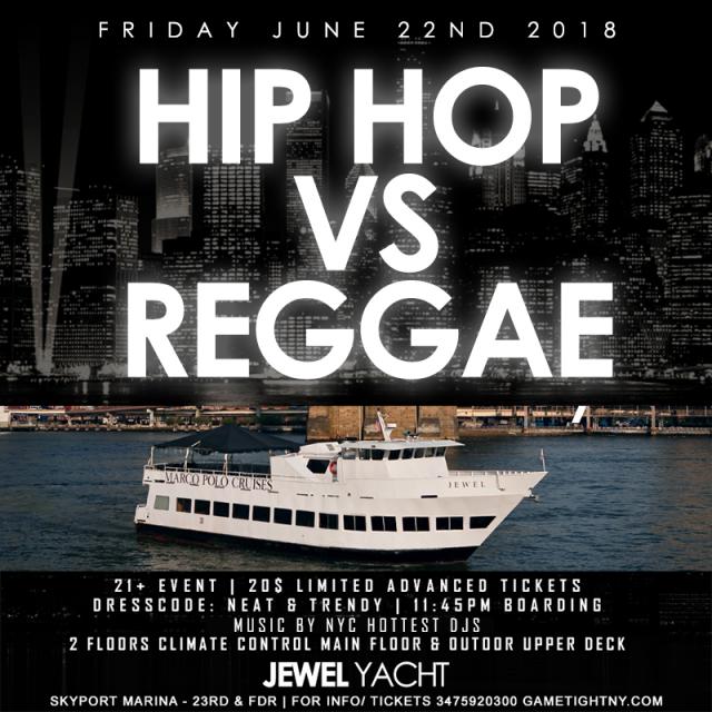 Manhattan Hip Hop vs. Reggae Party Cruise at Skyport Marina