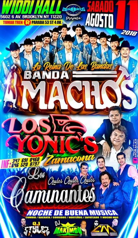 Banda Machos, Los Yonic's, Los Caminantes 