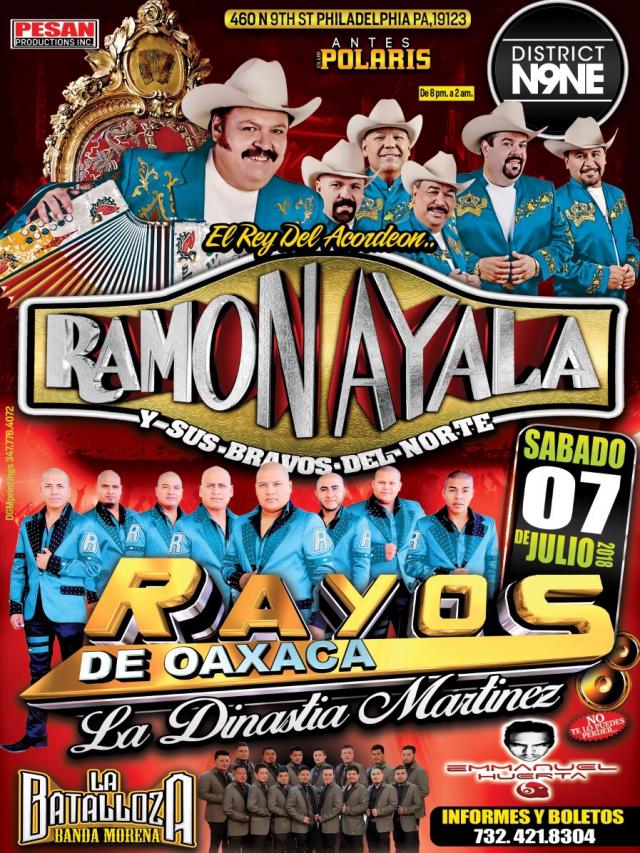 Ramon Ayala, Los Rayos de Oaxaca , Y La Batalloza Banda Morena 