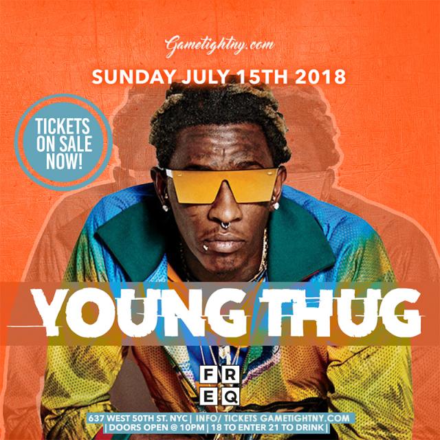 Buy tickets for Young Thug live at Freq NYC (18+ to party) Young Thug live at Freq NYC (18+ to party)