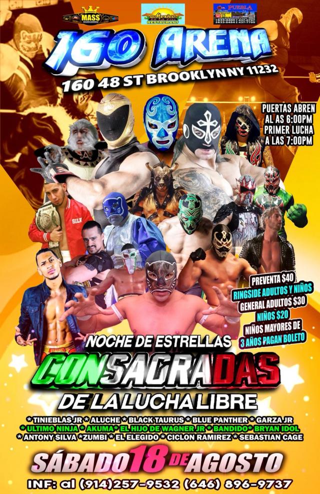 NOCHE DE ESTRELLAS CONSAGRADAS DE LA LUCHA LIBRE