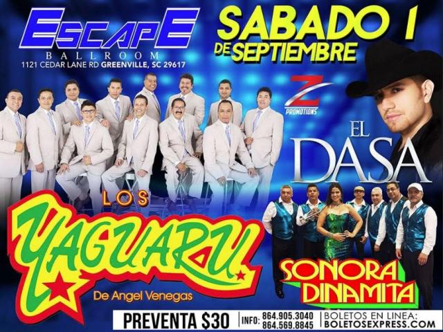 Buy tickets for Los Yaguaru, El Dasa & Sonora Dinamita Los Yaguaru, El Dasa & Sonora Dinamita