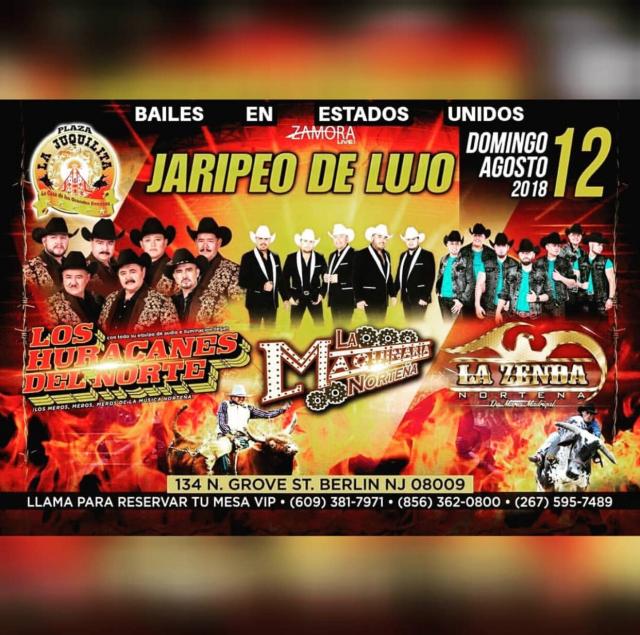 JARIPEO DE LUJO CON LOS HURACANES DEL NORTE, LA MAQUINARIA NORTEÑA Y LA ZENDA NORTEÑA 