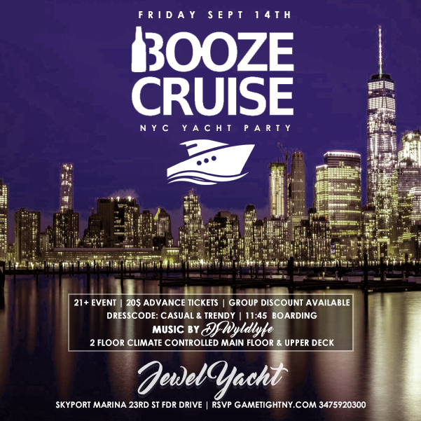 NYC Booze Cruise at Skyport Marina Jewel Yacht 2018
