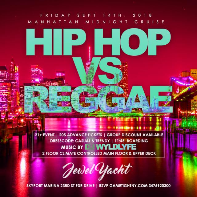 Manhattan Hip Hop vs. Reggae Midnight Yacht Party