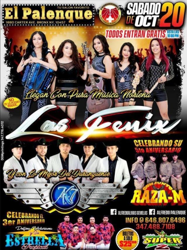 Buy tickets for Las Fenix, AK7 & Conjunto Raza M Las Fenix, AK7 & Conjunto Raza M