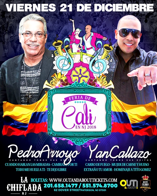 Buy tickets for FERIA DE CALI EN NJ 2018 PEDRO ARROYO & YAN CALLAZO FERIA DE CALI EN NJ 2018 PEDRO ARROYO & YAN CALLAZO
