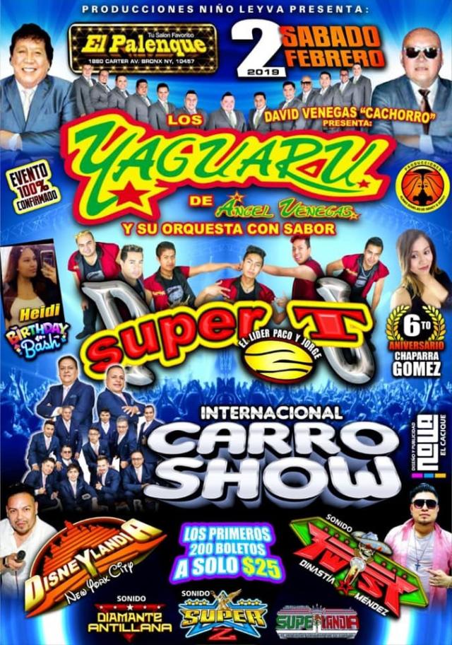 YAGUARU DE ANGEL VENEGAS, SUPER T, CARRO SHOW