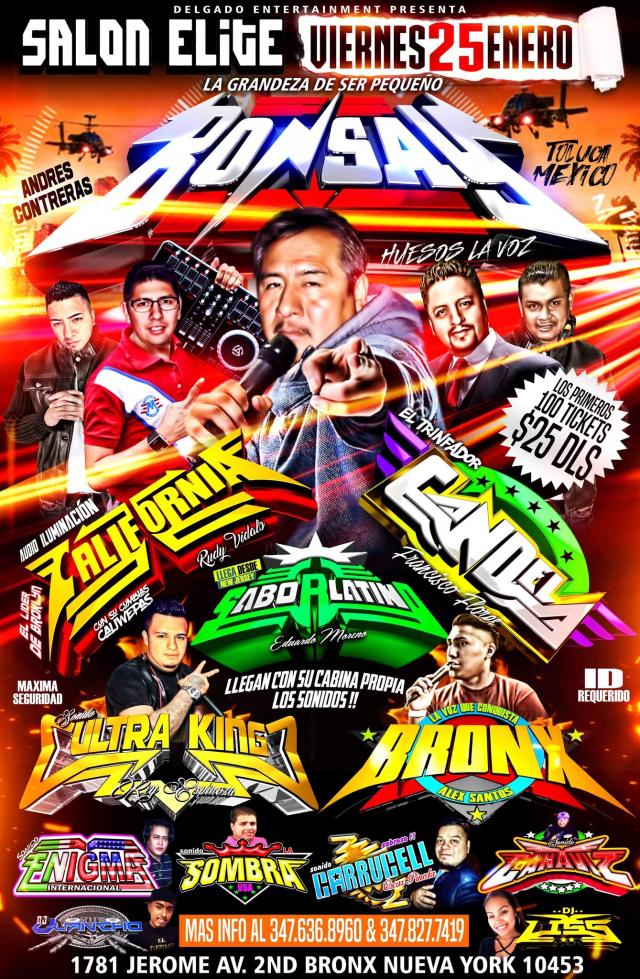 BONSAY, CALIFORNIA, SABOR LATINO, CANDELA, ULTRA KING, BRONX