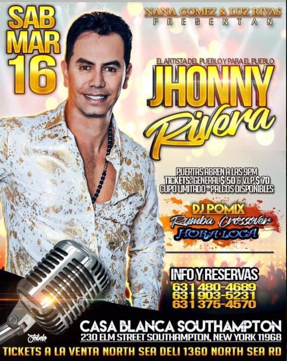 JHONNY RIVERA Tickets BoletosExpress