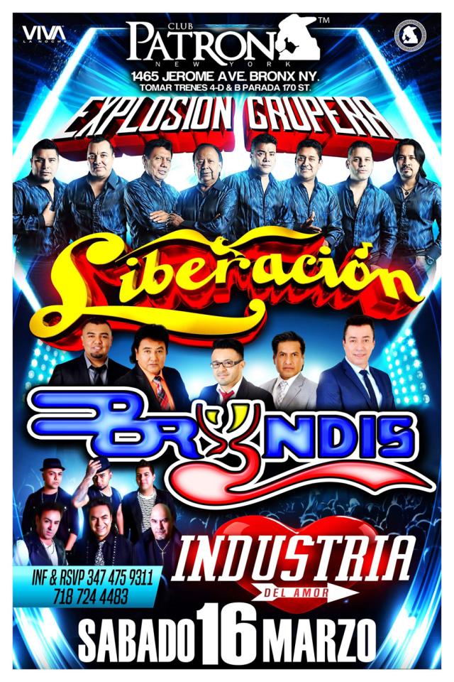 GRUPO LIBERACION, GRUPO BRYNDIS & LA INDUSTRIA DEL AMOR Tickets