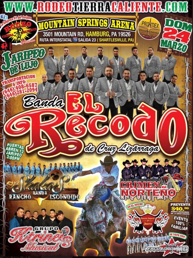 BANDA EL RECODO, LOS SHAKAS DE LA BANDA, CRIMEN NORTEÑO & GRUPO K-TRINES MUSICAL