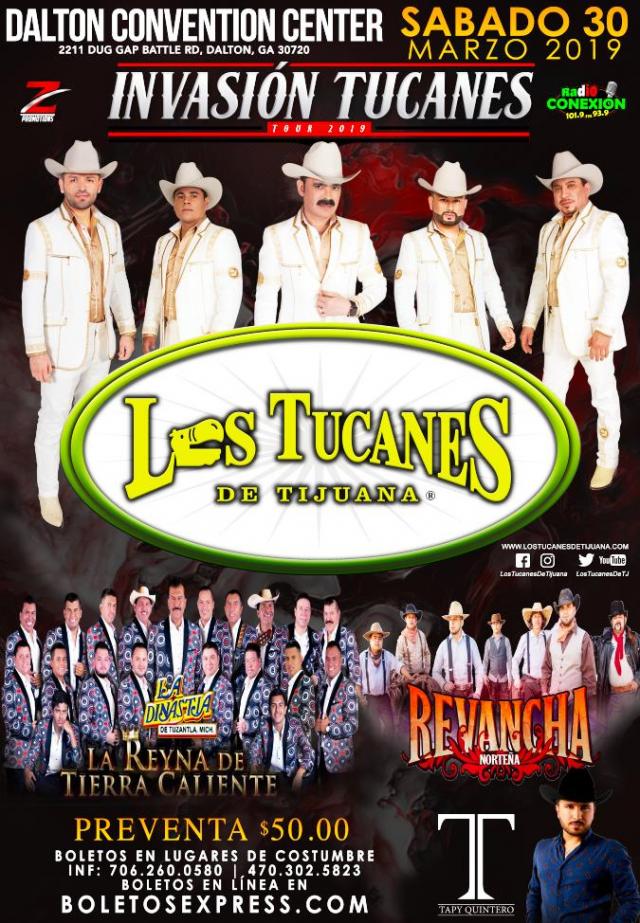 Buy tickets for LOS TUCANES DE TIJUANA, LA DINASTIA, REVANCHA NORTEÑA & TAPY QUINTERO LOS TUCANES DE TIJUANA, LA DINASTIA, REVANCHA NORTEÑA & TAPY QUINTERO