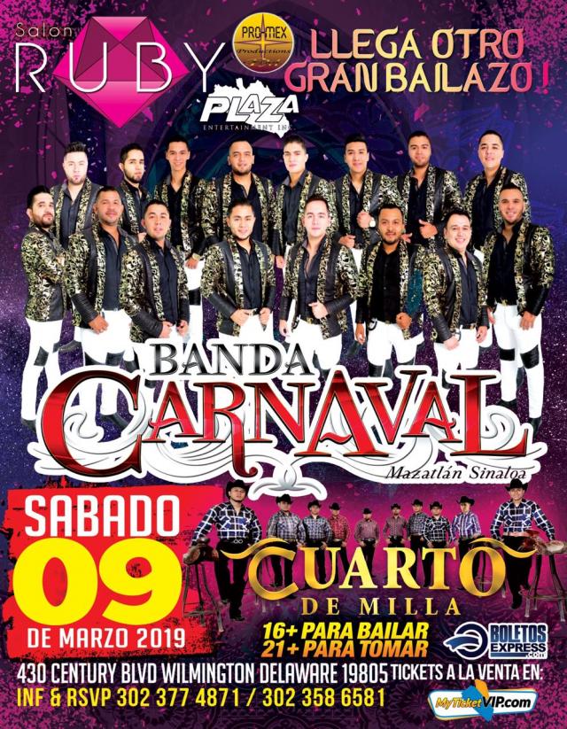 banda carnaval cuarto de milla tickets boletos express banda carnaval cuarto de milla tickets boletos express