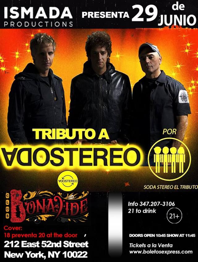 Buy tickets for Tributo a Soda Stereo Tributo a Soda Stereo