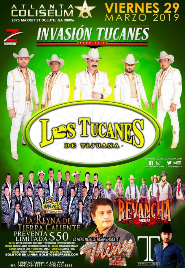 LOS TUCANES DE TIJUANA!, LA DINASTIA,  REVANCHA NORTEÑA, TRINY Y LA LEYENDA & TAPY QUINTERO 