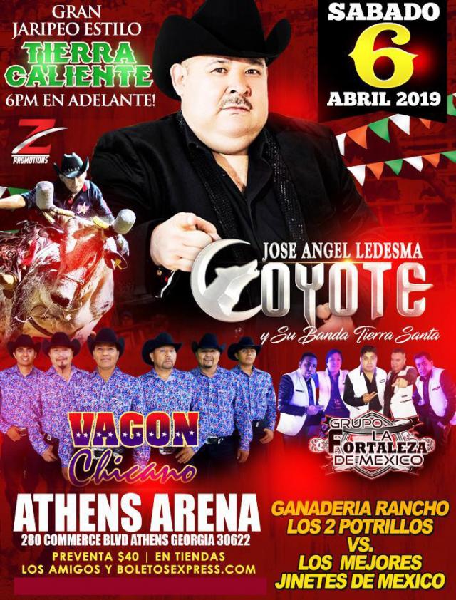 JOSE ANGEL LEDESMA COYOTE Y SU BANDA TIERRA SANTA, VAGON CHICANO, GRUPO LA FORTALEZA DE MEXICO