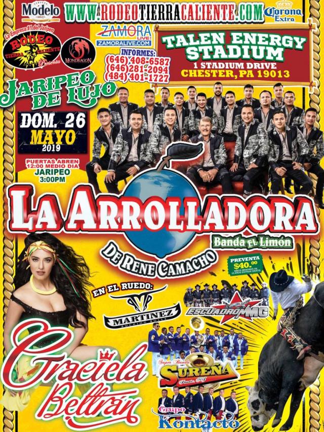 SUPER JARIPEO LA ARROLLADORA, GRACIELA BELTRAN, SUPER BANDA SUREÑA & GRUPO KONTACTO