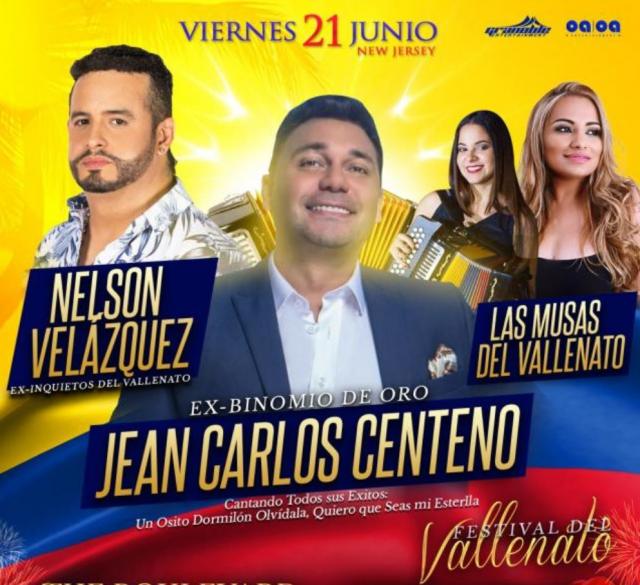 JEAN CARLOS CENTENO, LAS MUSAS DEL VALLENATO & NELSON VELASQUEZ