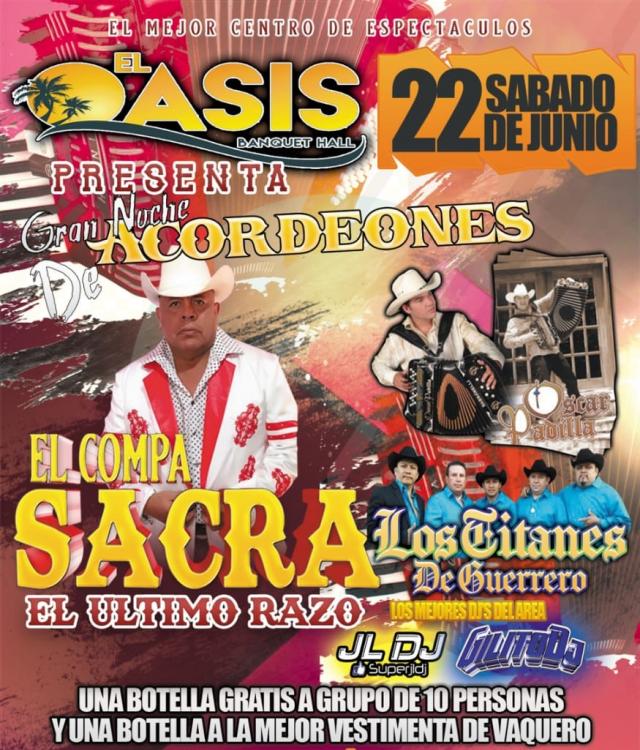 Buy tickets for EL COMPA SACRA, OSCAR PADILLA & LOS TITANES DE GUERRERO EL COMPA SACRA, OSCAR PADILLA & LOS TITANES DE GUERRERO