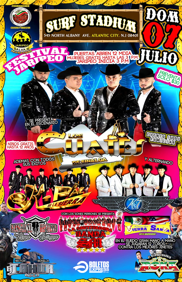 FESTIVAL JARIPEO - LOS CUATES DE SINALOA, K-PAZ DE LA SIERRA & GRUPO AK-7