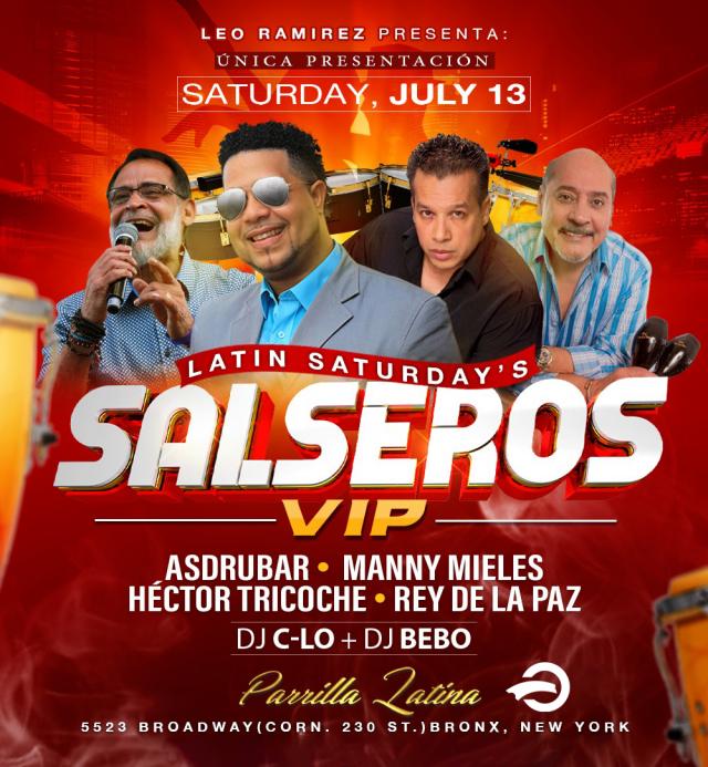 Buy tickets for Latin Saturday's Salseros VIP Latin Saturday's Salseros VIP
