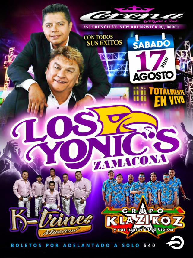 LOS YONIC'S, K-TRINES MUSICAL & GRUPO KLAZIKOS