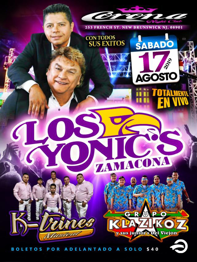 LOS YONIC'S, K-TRINES MUSICAL & GRUPO KLAZIKOS