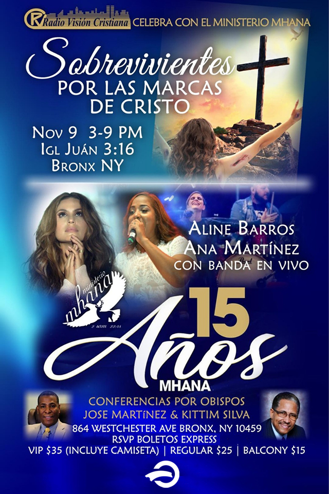 Buy tickets for ALINE BARROS & ANA MARTINEZ en los 15 Años de Aniversario Mhana ALINE BARROS & ANA MARTINEZ en los 15 Años de Aniversario Mhana