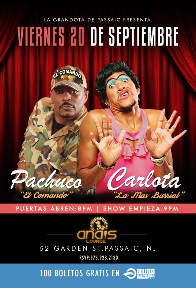 Buy tickets for PACHUCO EL COMANDO & CARLOTA LA MAS BARRIAL PACHUCO EL COMANDO & CARLOTA LA MAS BARRIAL