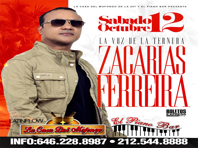Buy tickets for ZACARIAS FERREIRA EN CONCIERTO BAILABLE ZACARIAS FERREIRA EN CONCIERTO BAILABLE