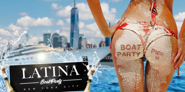 Latin Boat Party New York City Skyline 