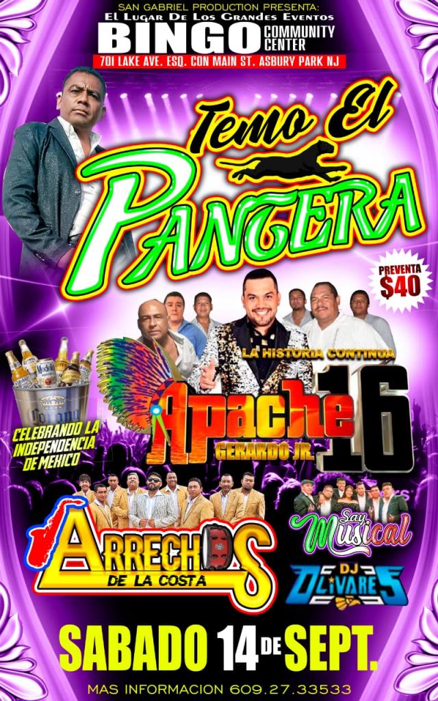 Buy tickets for TEMO EL PANTERA, APACHE 16 & ARRECHO DE LA COSTA TEMO EL PANTERA, APACHE 16 & ARRECHO DE LA COSTA
