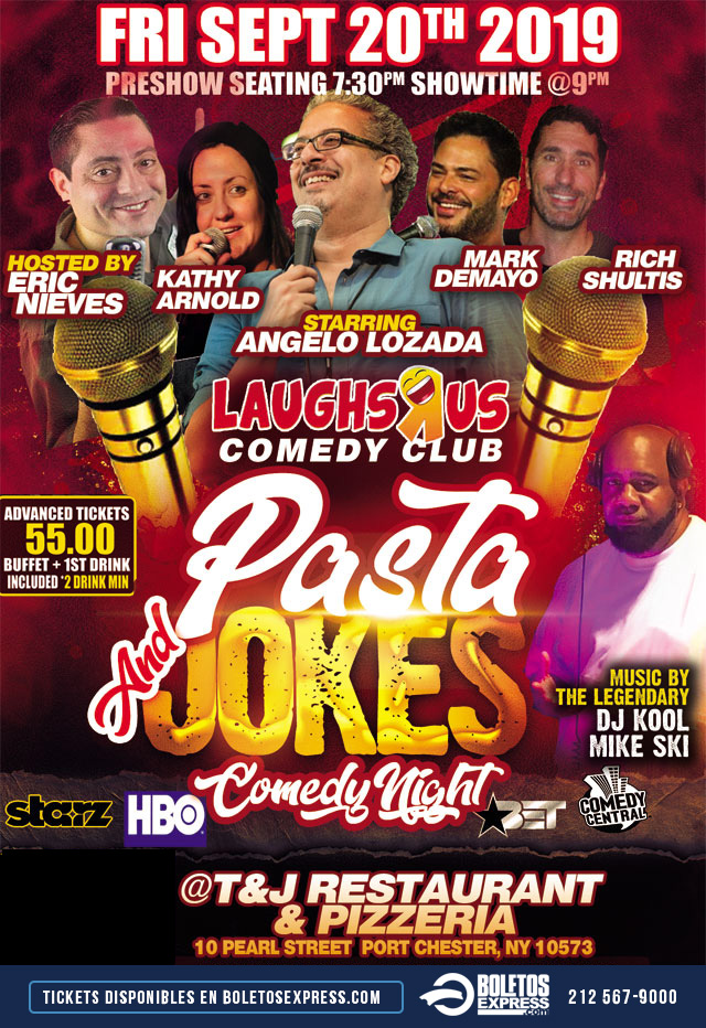 Buy tickets for PASTA & JOKES COMEDY NIGHT PASTA & JOKES COMEDY NIGHT